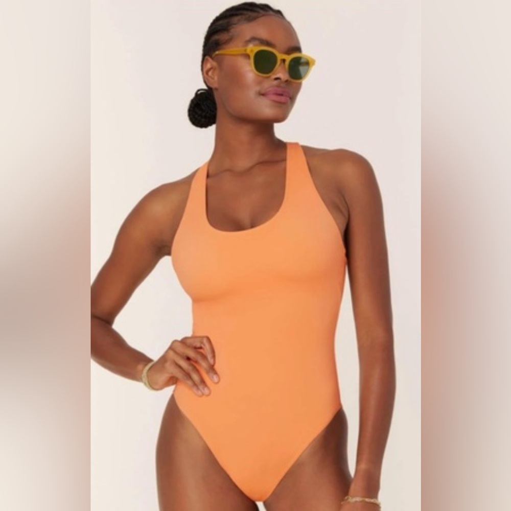 Andie Women's One Piece Swimsuit in Vibrant Orange